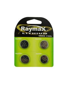 012013 Raymax batterij knoopcel 3V CR2032 4 dlg lithium