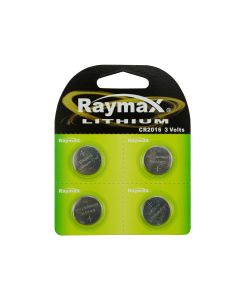 012015 Raymax batterij knoopcel 3V CR2016 4 dlg lithium