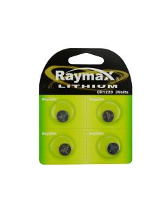012016 Raymax batterij knoopcel 3V CR1220 4 dlg lithium