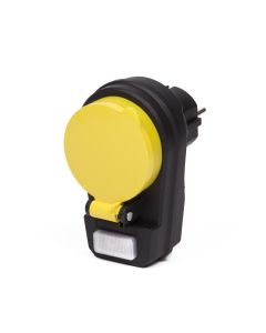 012116 Stopcontact RA + schakelaar IP44 met klep