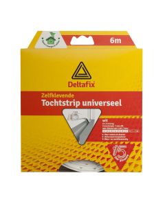 012816 Deltafix Tochtstrip o-profiel siliconen 9 x 7 mm 1-7 mm 2 x 3 mtr wit