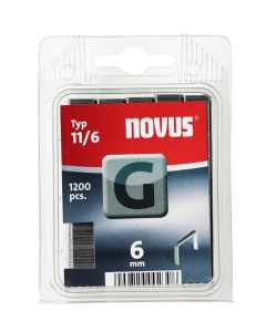 NOVUS Vlakdraad nieten G 11/6mm, 1200 st.