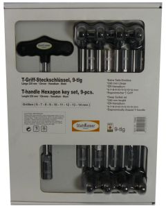StahlKaiser T-Grip Doppenset 9 delig 230 mm.