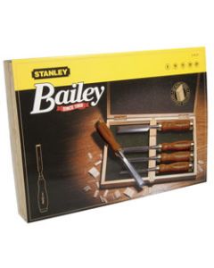 Stanley 2-16-217 Houtbeitelset Bailey 5-delig Houten kist