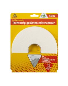 Tochtstrip zelfklevend gesloten celstructuur wit, nr.163