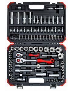 GEDORE red. Dopsleutelset 1/4”+1/2”, 94-dlg
