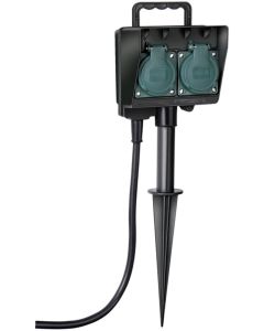 Brennenstuhl Tuincontactdoos met aardspies IP44 2-voudig 1,4m H07RN-F 3G1,5