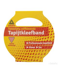 DUBBELZIJDIGE TAPIJTTAPE, TAPIJTKLEEFBAND 5M. 50MM