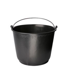 Bouwemmer 13 liter zwart