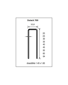 Dutack Nieten 700 30 mm. verzinkt