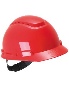 3M helm rood met draaiknop hdpe h700nrd