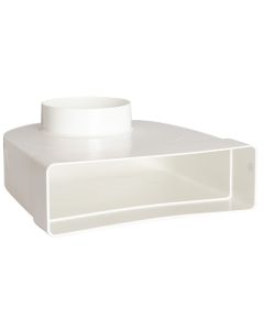 Nedco BV Overgangsstuk haaks ø 100mm-204x60mm kunststof wit nieuw artikel is 65805700