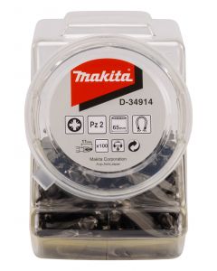 Makita D-34914 Schroefbit dubbel PZ2x65mm in pot 100 stuks
