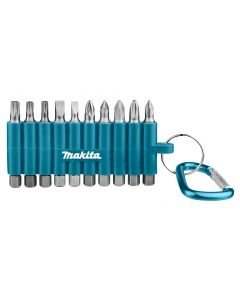 Makita D-65028 Schroefbitset 10-delig in rubberen houder