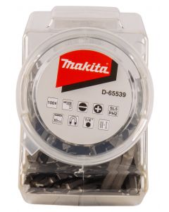 Makita D-65539 Schroefbit dubbel PH2-SL5 65mm in pot 100 stuks