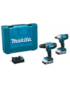 Makita DK18A35X2 18 V Combiset boren en (slag)schroeven (G-range)