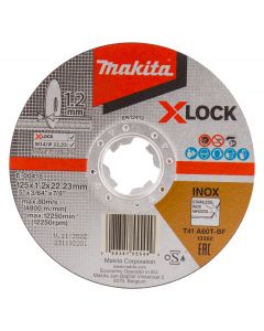 Makita E-00418 Doorslijpschijf X-LOCK 125x22,23x1,2mm RVS