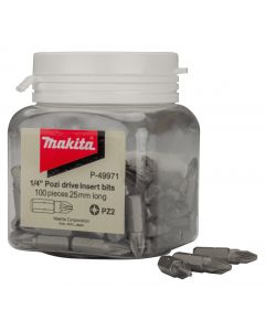 Makita P-49971 Schroefbit PZ2x25mm in pot 100 stuks