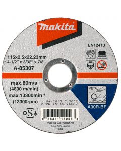 Makita A-85307 Doorslijpschijf 115x22,23x2,5mm staal