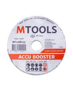 Mtools Accu Booster doorslijpschijf staal/RVS 125x1,0 mm.
