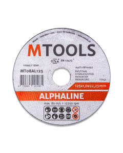 Mtools Alphaline doorslijpschijf staal/RVS 125x1,0 mm.