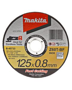 Makita B-45733 Doorslijpschijf 125x0,8mm RVS
