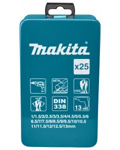 Makita D-54031 Metaalborenset 25-delig 1-13mm