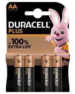 Duracell Alkaline Plus 100 AA 4st.
