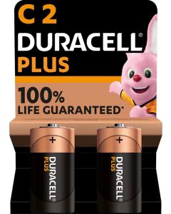 Duracell Alkaline Plus 100 C 2st.