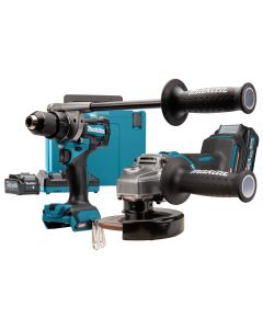 Makita DK0124G201 40 V Max Combiset boren, schroeven en slijpen