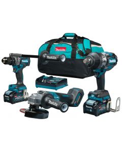 Makita DK0158G301 40 V Max Combiset boren, (slag)schroeven, bevestigen en slijpen