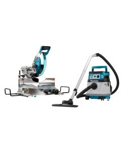 Makita DLX2379UX1 2x18 V AWS Combiset voor afkorten (260mm) en stofzuigen