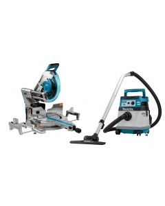 Makita DLX2380UX1 2x18 V AWS Combiset voor afkorten (305mm) en stofzuigen