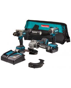 Makita DLX3156TX1 18 V Combiset boren, (slag)schroeven en slijpen