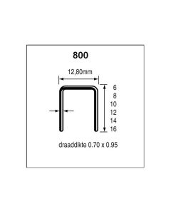 Dutack Nieten 800 14 mm. RVS