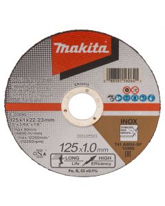 Makita E-03040-12 Doorslijpschijf 125x22,23x1,0mm RVS