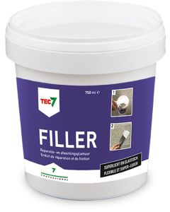 Tec7 Filler pot Alles-in-één vulmiddel en afwerkingsplamuur 750ml