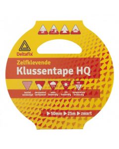 KLUSSENTAPE ZWART 25 MTR. 50 MM.