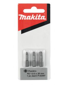 Makita P-53497 Schroefbitset PZ1/2/3x25mm