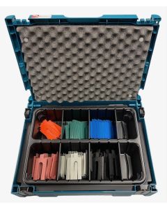 Makita Mbox nr.1 met vakverdeling gevuld met vulplaatjes 100dlg.  