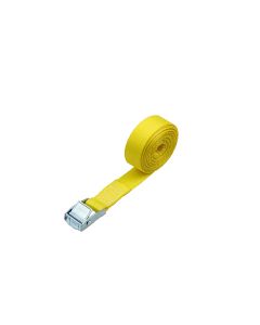 Spanband met klemgesp, 25mm, 3 meter, 125/250 daN, Geel