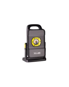 TAB Professional Lighting® 20W COB-LED hybride werklamp, 500-2200 Lm, werkt op 230V of 14,4V-18V, Hikoki, Makita, Bosch, Panasonic, IP65, magenten, ophanghaak, kantelbaar