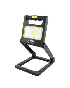 TAB Professional Lighting® TAB88850, LED servicelamp, accu, knipperfunctie amber, IP54, 3 lichtstanden, magneten, lichtgewicht ABS, batterij-indicator, USB kabel en adapter, opvouwbaar