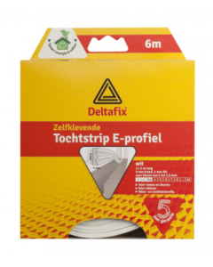 Tochtstrip zelfklevend e-profiel epdm wit