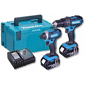 Makita DLX2131TJ 18 V Combiset voor schroeven- boren en (slag)schroeven