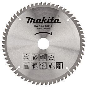 Makita D-65610 Afkortzaagblad div. materialen