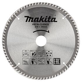 Makita D-65626 Afkortzaagblad div. materialen