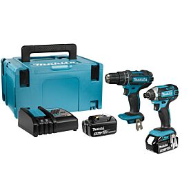 Makita DLX2131TJ 18 V Combiset voor schroeven- boren en (slag)schroeven