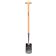 4tecx Gesmede spade 330 x 140 mm met hals blank geslepen met essen steel