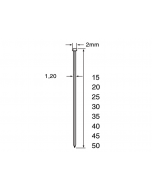 Brads RVS 30mm, SKN12, 18GA / 1.0*1.25mm